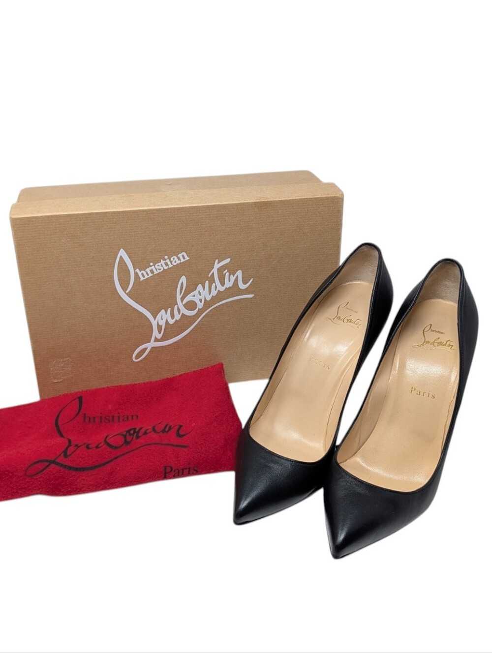 Christian Louboutin Black Leather Pigalle Follies 100 Nappa Pump Size EU 39.5